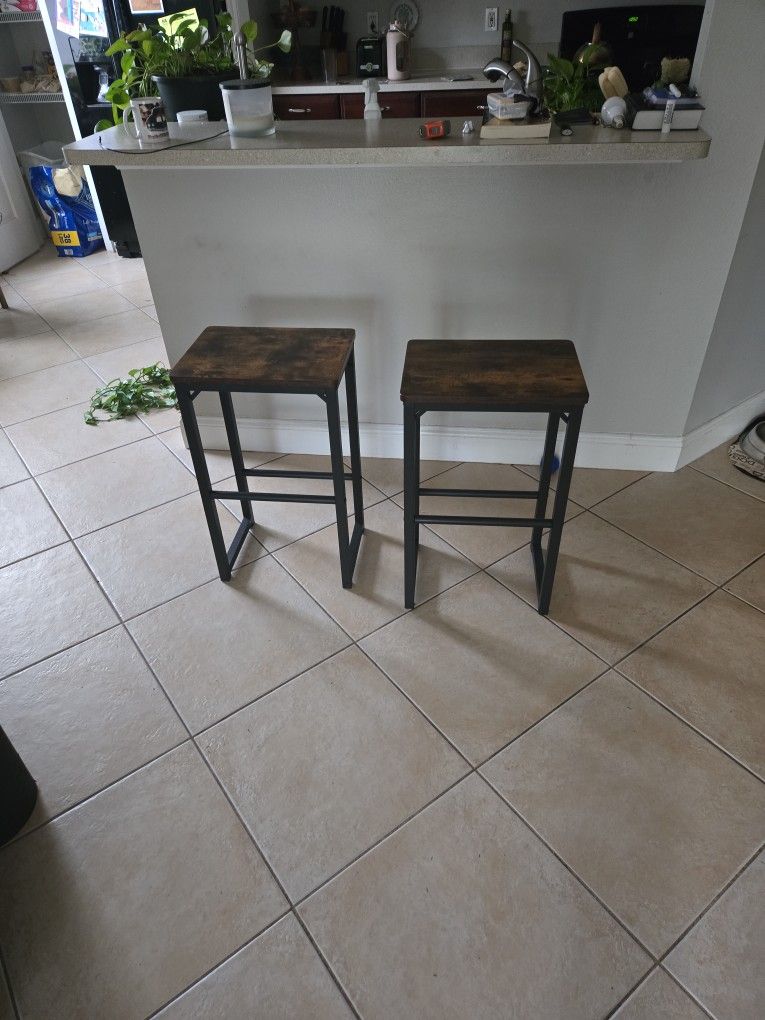 Brown Wooden Stools