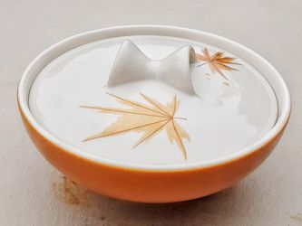 Ben seibel INFORMAL iroquois china falling fall leaves sugar bowl and lid perfect !