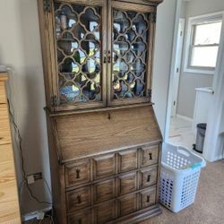 Writing Desk With Hutch And Drawers