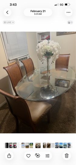 Dinning set with 6 chairs, $300.00,