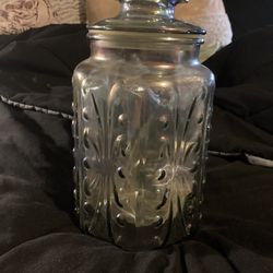 Carnival Glass Cookie Jar