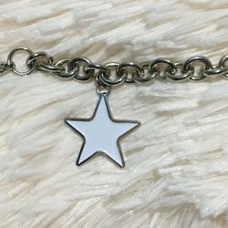 REDKEN 5TH AVENUE NYC Silver Charm Bracelet Star Heart Charms City of Hope 7 1/2"