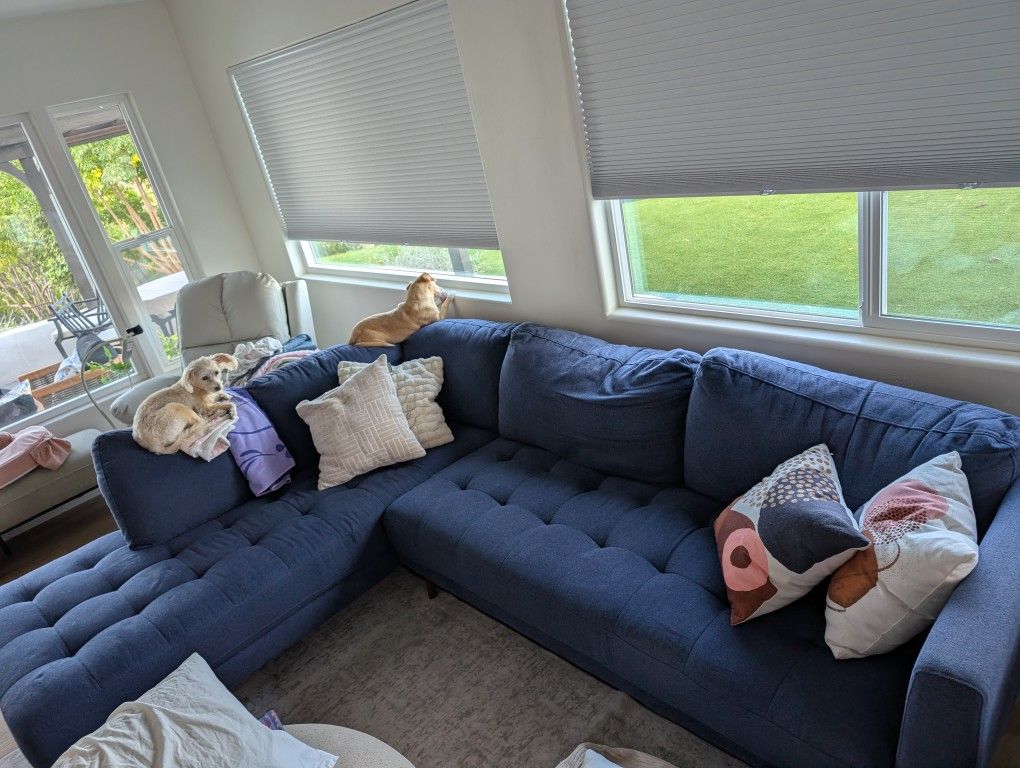 Living Spaces Couch and chair