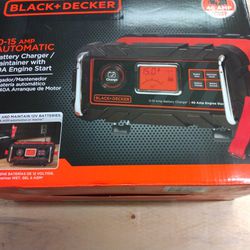 Open Box BLACK+DECKER 15 Amp Portable Car Battery Charger with 40 Amp  Engine Start and Alternator Check for Sale in Brooklyn, NY - OfferUp