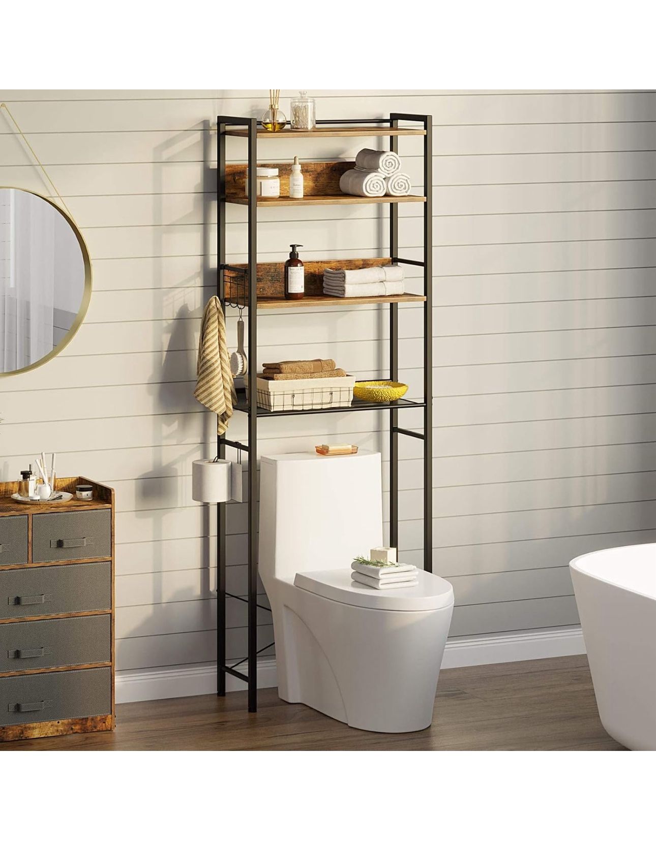 4-Tier Over The Toilet Storage Rack