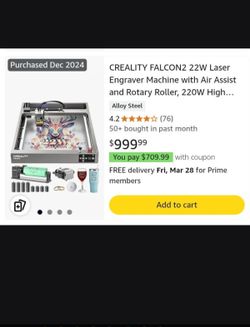 Creality Falcon2 22W Laser Engraver Machine with Extras