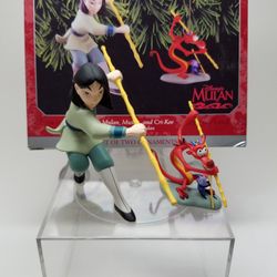 Disney's Mulan Hallmark Christmas Ornament Set (Read Description) 