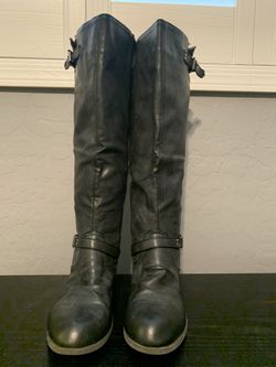 Steve Madden- Madden girl black riding boots sz 7 1/2