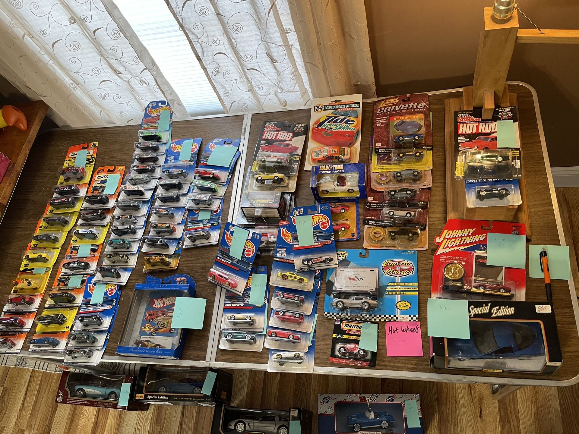 Collectors Hot Wheels, Match Box, And Model Cars In Original Packaging