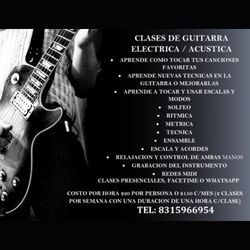 Clases De Guitarra Eléctrica / Acústica 