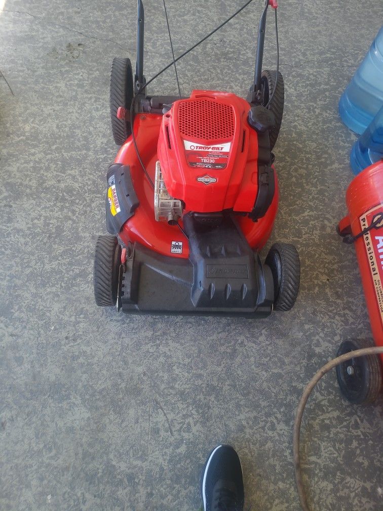 I don't know what they are tagging switches Troy built self propelled lawn mower starts first pool and self propelled does work