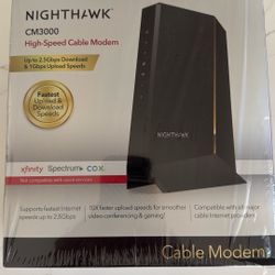 Netgear Nighthawk CM3000 Cable Modem DOCSIS 3.1 2.5G