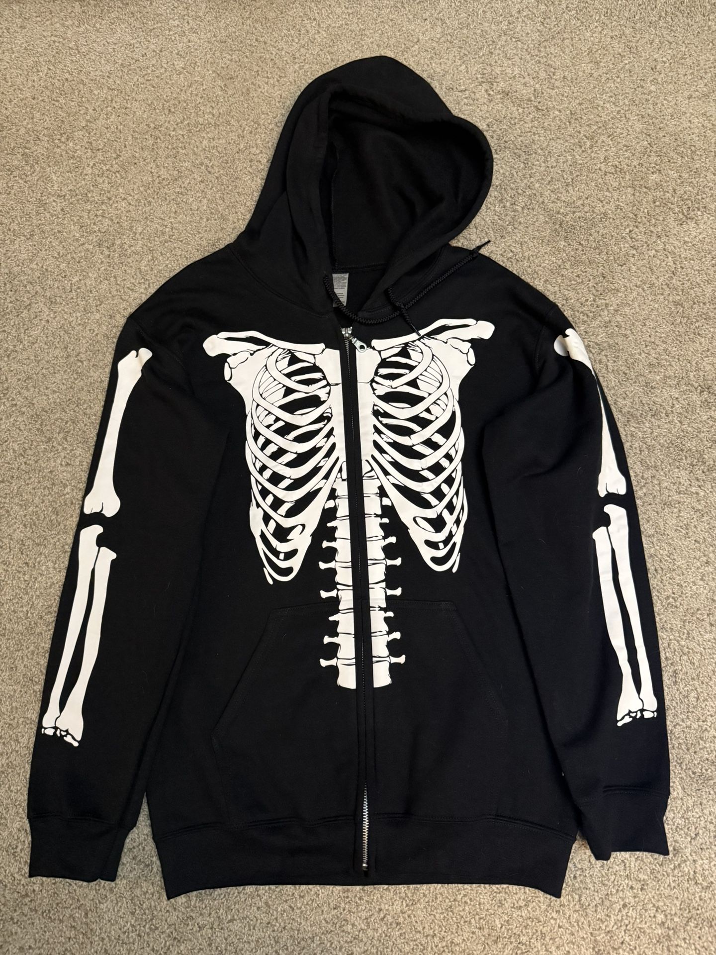 Skeleton Hoodie Zip Up