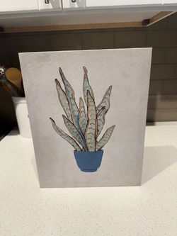 11 by 14 inch plant canvas wall art