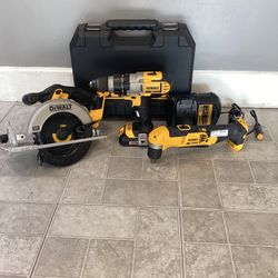 Dewalt 3Pc Drill/Right Angie Driver/Circular Saw W/ Battery And Charger 
