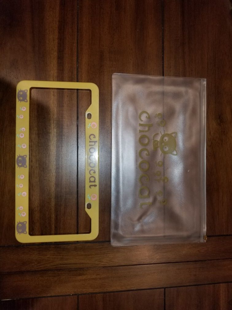 Chococat license plate frame