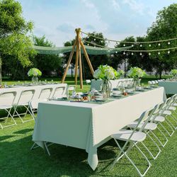 10 Pack White Folding Chairs, Portable Party Chairs, Plastic Folding Chair,Stackable Commercial Seats with Steel Frame for Office Wedding Party Patio 