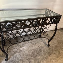 Black Metal Wine Rack