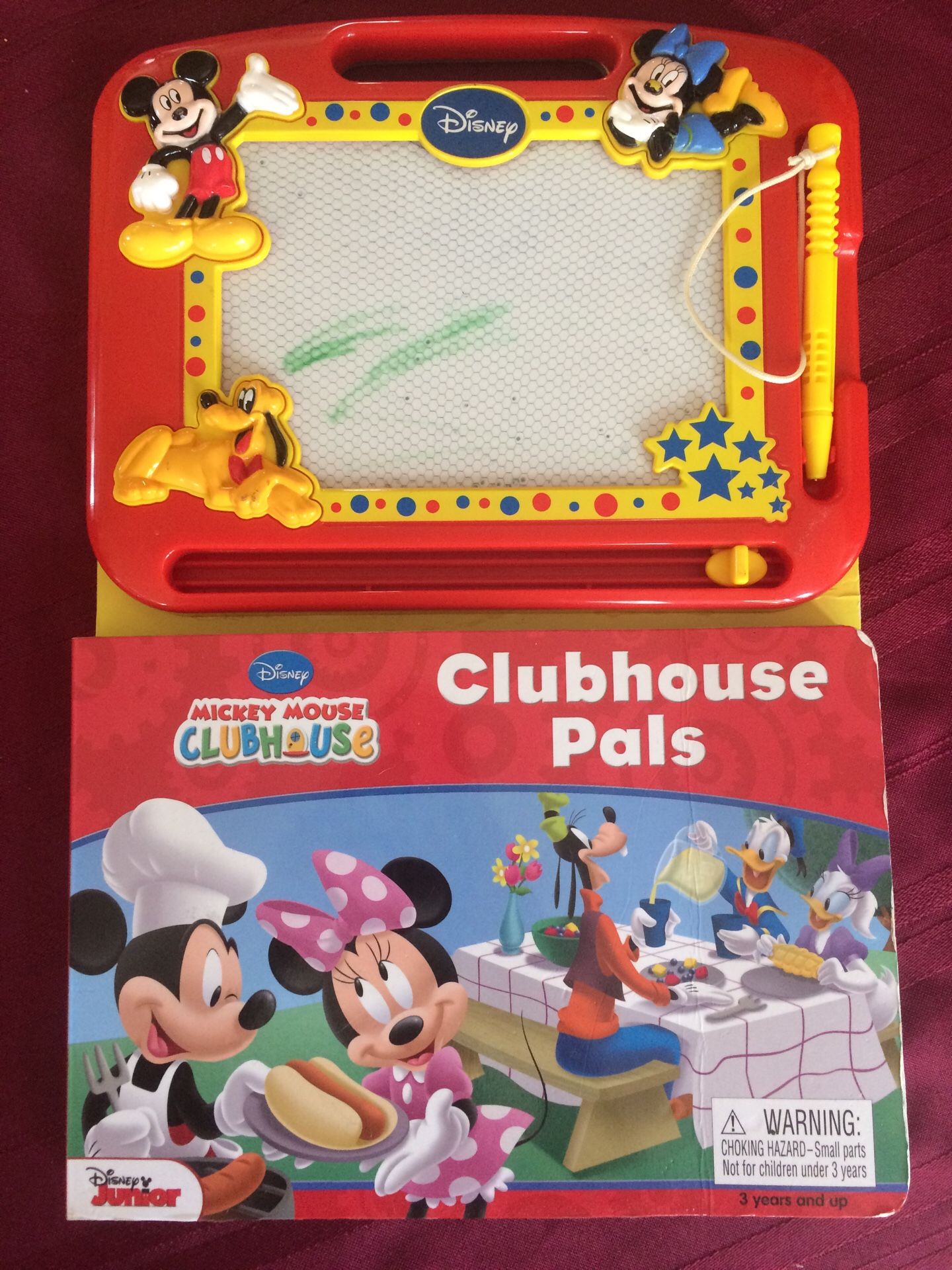 Disney Mickey Mouse clubhouse book titled club house house with drawing apparatus