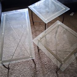 Glass Coffee Table Set