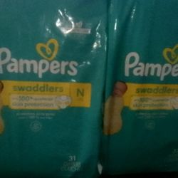 Brand New Diapers Lot Pampers New Born ,< Pampers 31 Pack X2 84 Diapers And A 193 Wipes Pampers Sensitive Also Have Others Up To 7mo Just Ask For Pric
