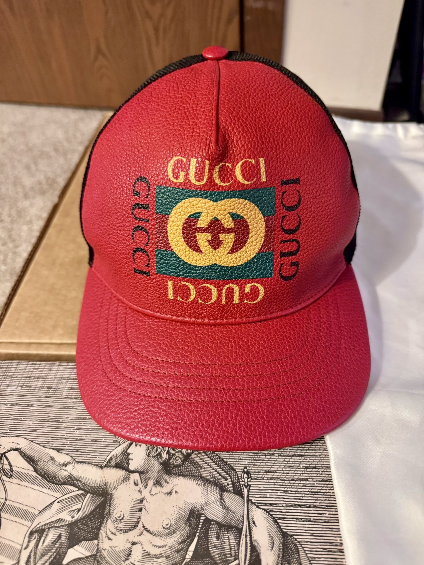 Gucci Leather Hat XL