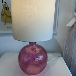 Pink Glass Lamp