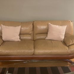 2 Piece Leather Sofa