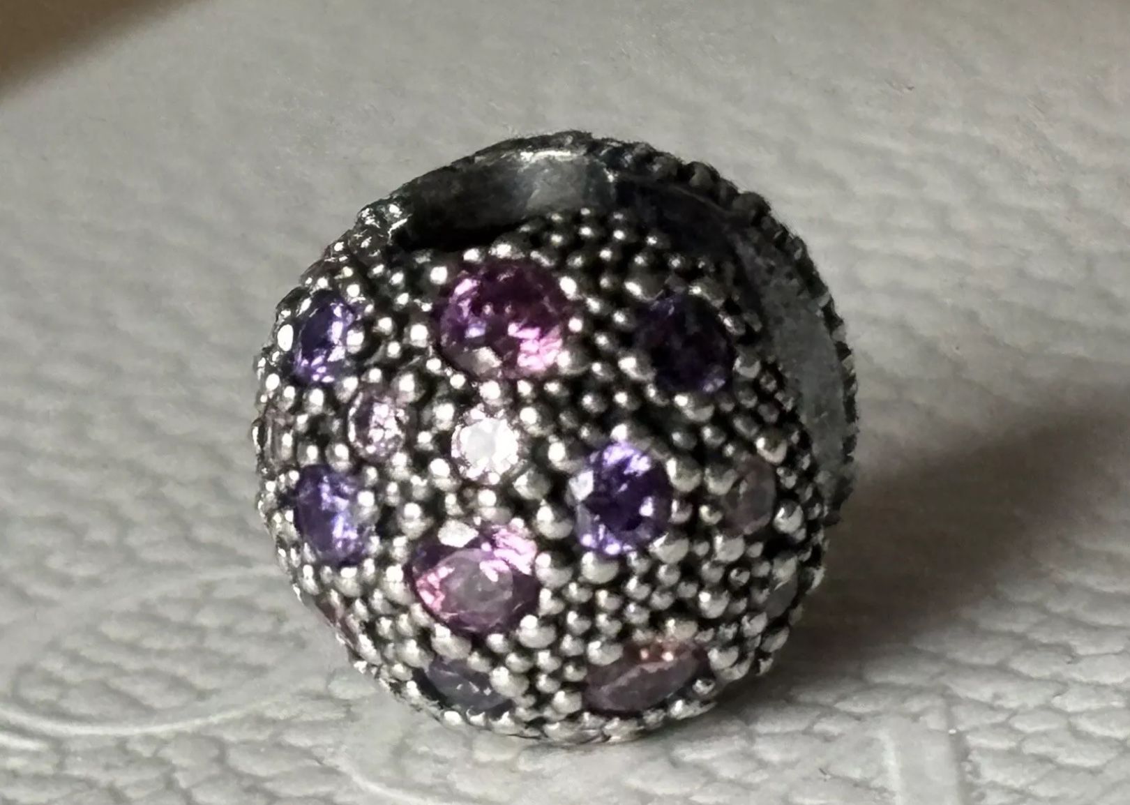 Pandora Clip Charm Cosmic purple retired Mint