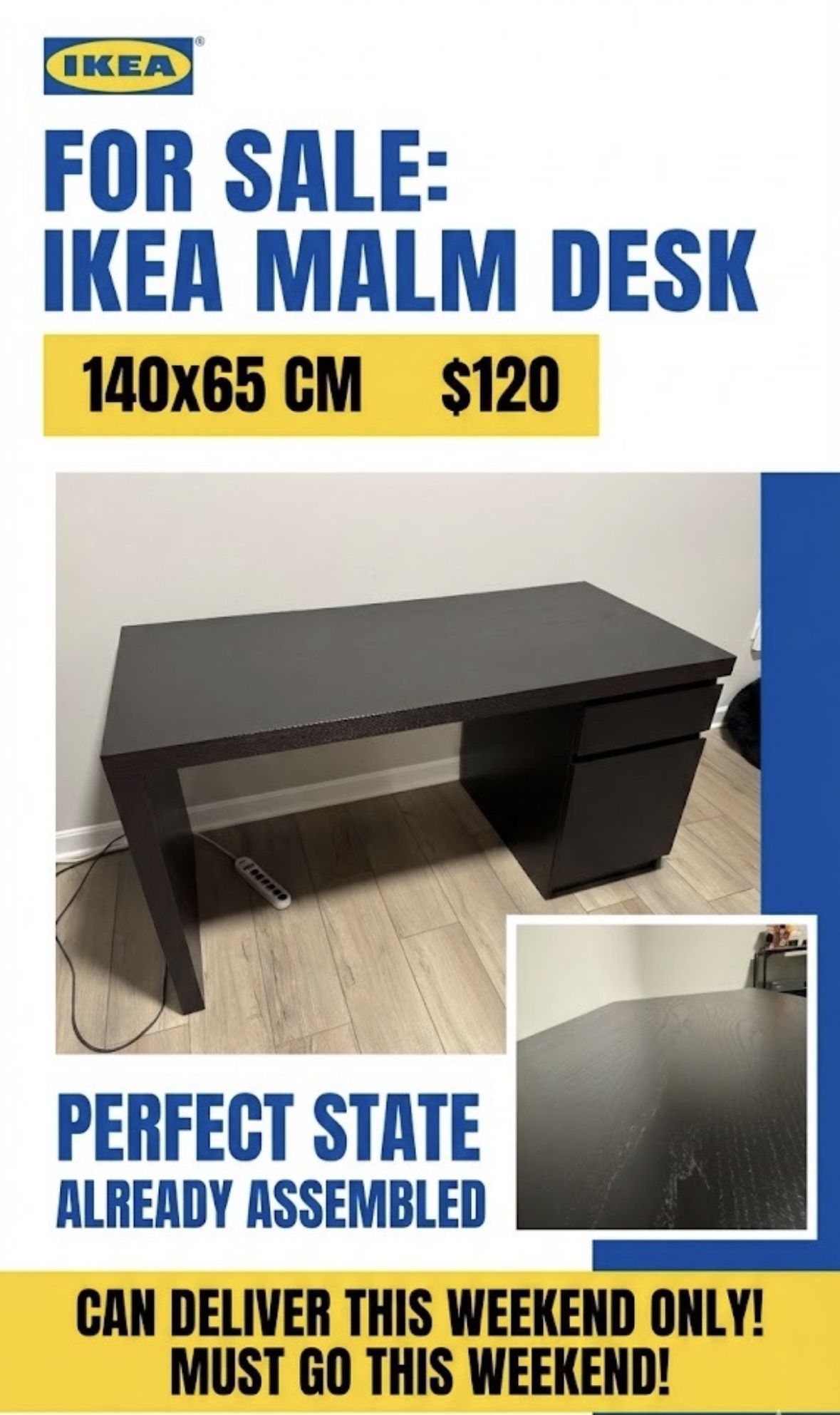 IKEA malm Desk