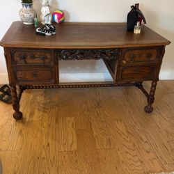 Antique Real Wood Desk 