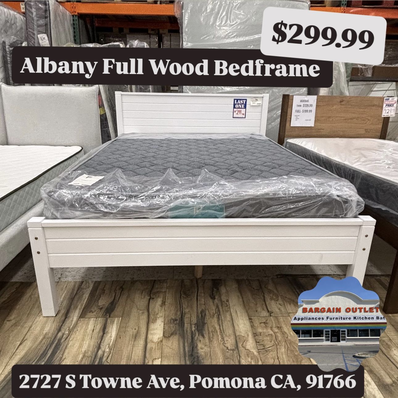 Albany Full Wood Bedframe
