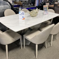 Elegant Dining Set! $1199 ☎️🤍✨ Easy Financing!