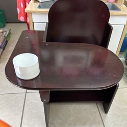 Child’s Wooden Desk With Cup Holder