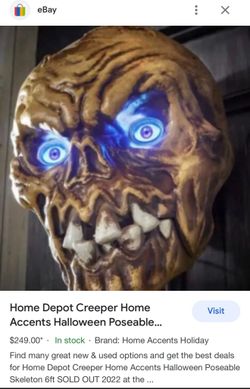 Home Depot Halloween 6FT Posable Skeleton Creeper LCD Eyes