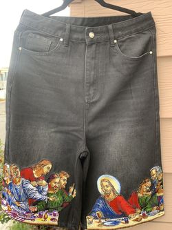 JORTS With The Las Supper, Blacks For Men’s (32)