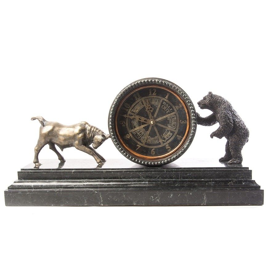Maitland-Smith Bull and Bear Clock