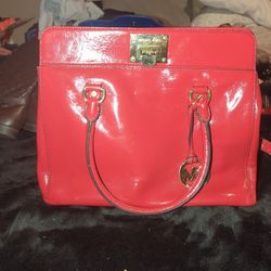 Red Michael Kors Handbag