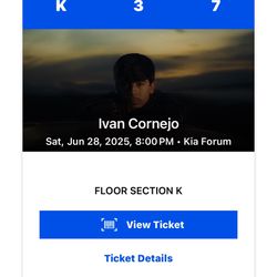 IVÁN CORNEJO SINGLE FLOOR SEAT KIA FORUM 6.28.25