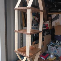 3 Shelf Wood Hanging Collapsible 