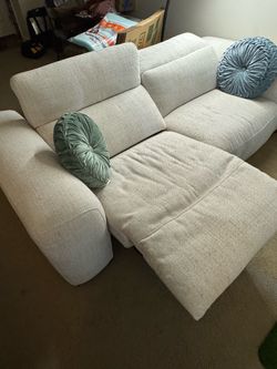 Living Spaces Morro Bay II Power Reclining Sectional — 2 Piece, Beige