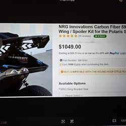 Polaris Slingshot 59" Carbon Fiber Wing