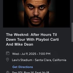The Weekend Tour Tickets