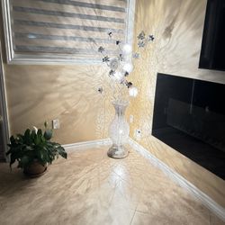 Anthony California Flower LED Floor Lamp – Silver Chrome