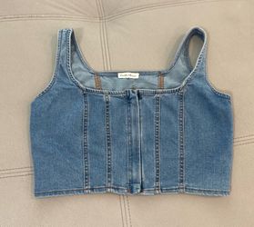 Hunter and Brown denim crop top size M