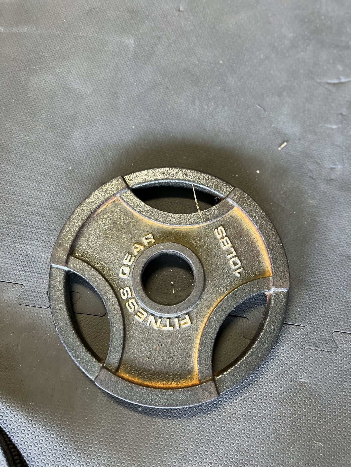 Weights, Olympic Bar, Bench Rack, and Bench