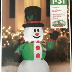 Snow Man Christmas Blow Decoration 