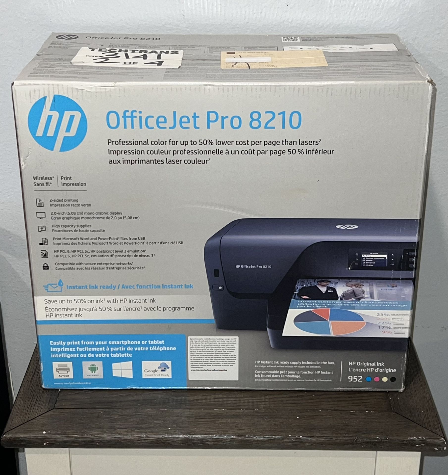 HP OfficeJet Pro 8210 Wireless Color Printer, Instant Ink ready ( D9L64A#B1H)