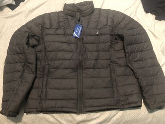Grey Nautica Quilted Puffer Jacket