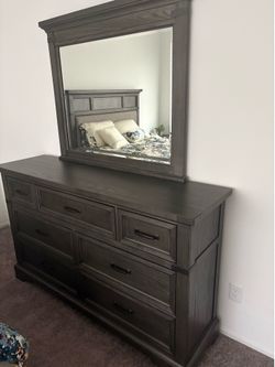 Dresser with mirror